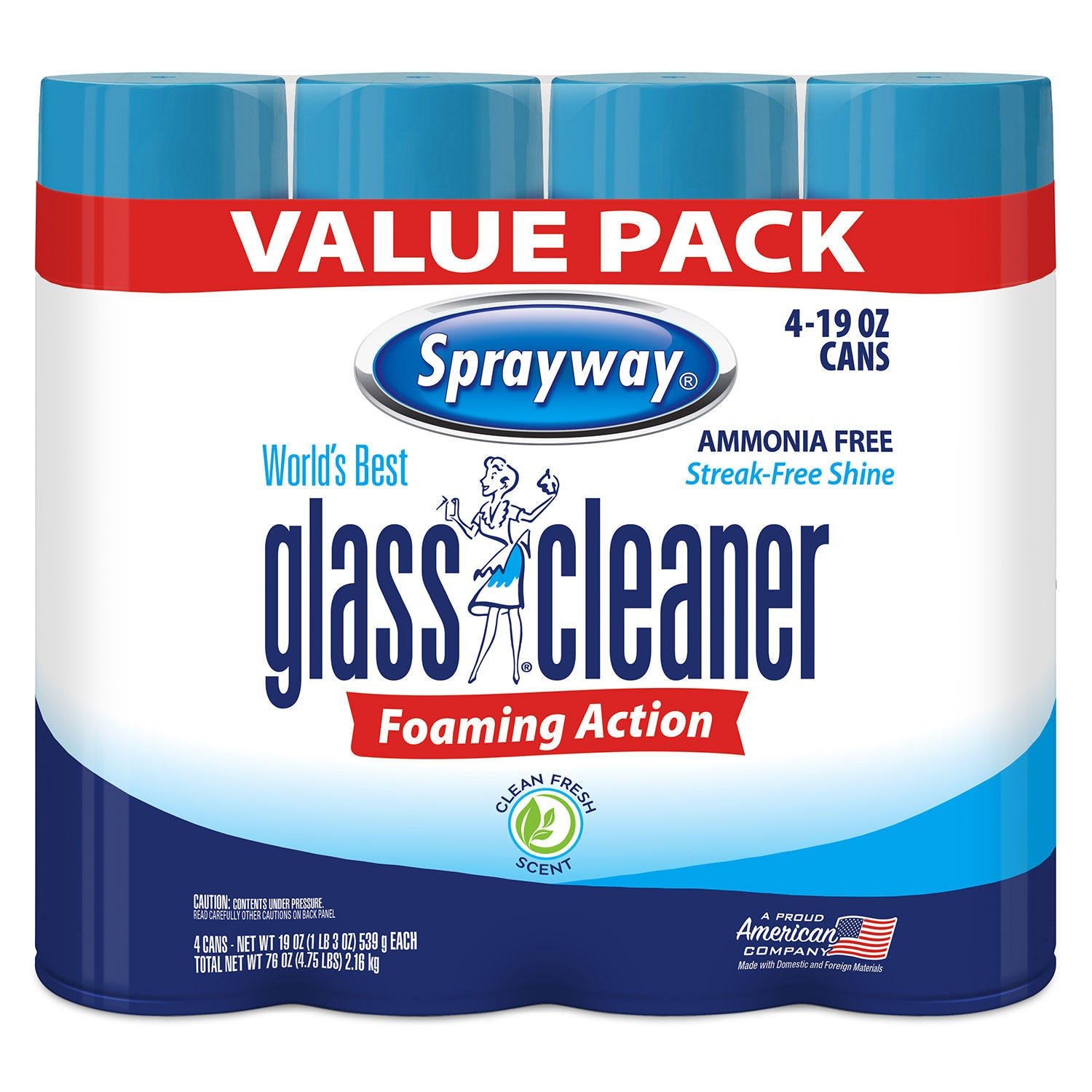 0004191100050_A.jpg Sprayway Glass Cleaner, 19 oz. cans - Image 1
