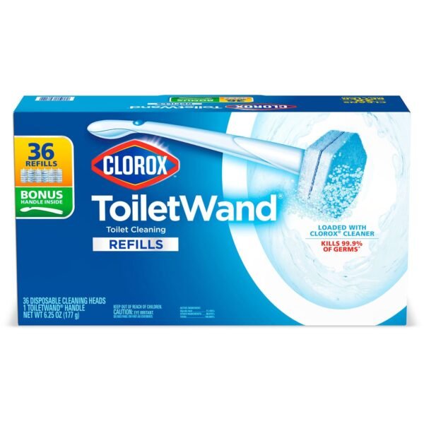 Clorox ToiletWand Disposable Toilet Cleaning System, 1 ToiletWand Handle and 36 Disinfecting Refill Heads
