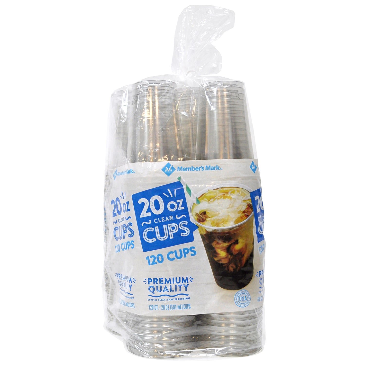 0007874204449_A.jpg Member's Mark Clear Plastic Cups, 20 oz. (120 ct.) - Image 1