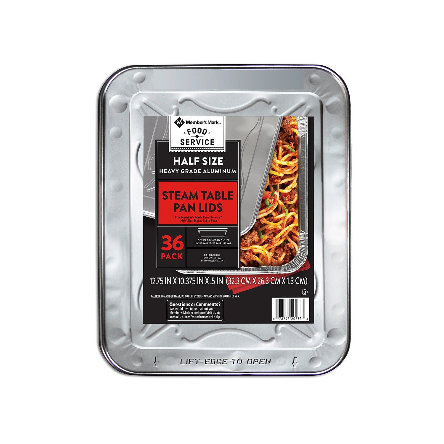 0007874220272_A.jpg Member's Mark Aluminum Steam Table Lids, Half Size (36 ct.) - Image 1