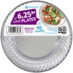 Member's Mark Clear Plastic Plates, 6.25" (90 ct.)