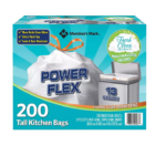 Member's Mark Power Flex Tall Kitchen Drawstring Trash Bags (13 gal. 200 ct.)