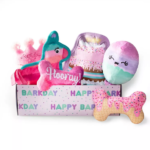 Happy Barkday Birthday Girl Box Dog Toy Bundle, 6-Piece Set (Pink)