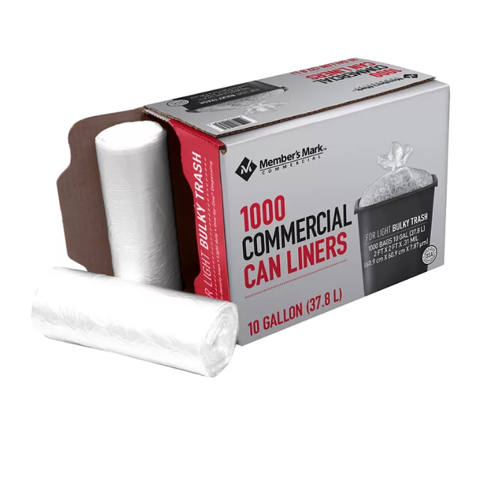 15.1_37bff58c-92b7-4373-977b-c3a19a42e914.png Member's Mark 7-10 Gallon Commercial Trash Bags (1000 ct.) - Image 1