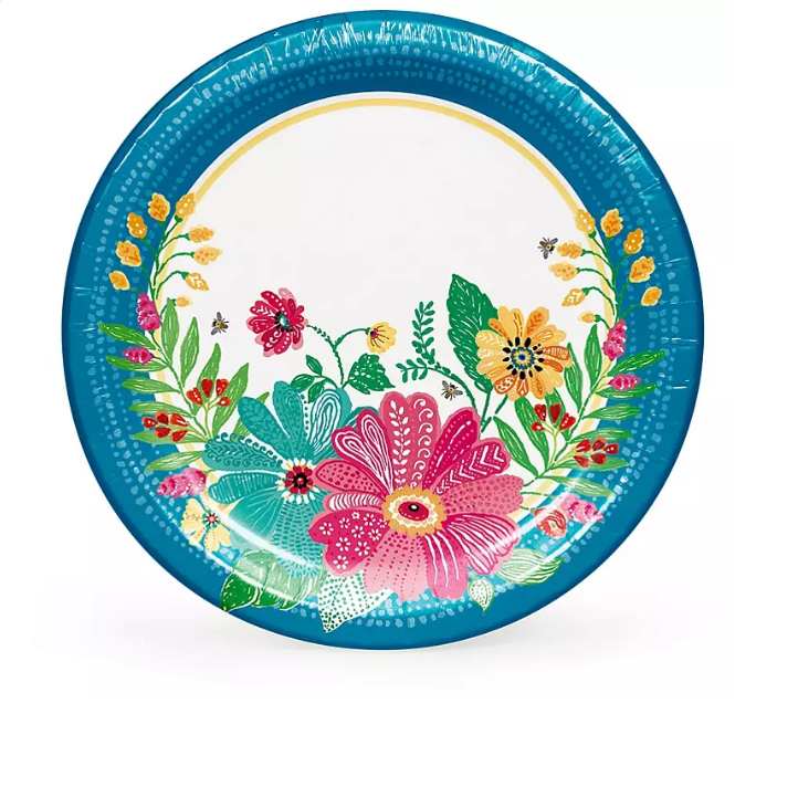 16.1_55b20fd7-452a-4f8a-a8a5-04516f9eaecf.png Member's Mark Pretty Petals Paper Plates, 10" (85 ct.) - Image 1