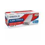 Marathon Multifold 1-Ply Paper Towels, 9.2" x 9.4" (250 towels/pk., 16 pks.)