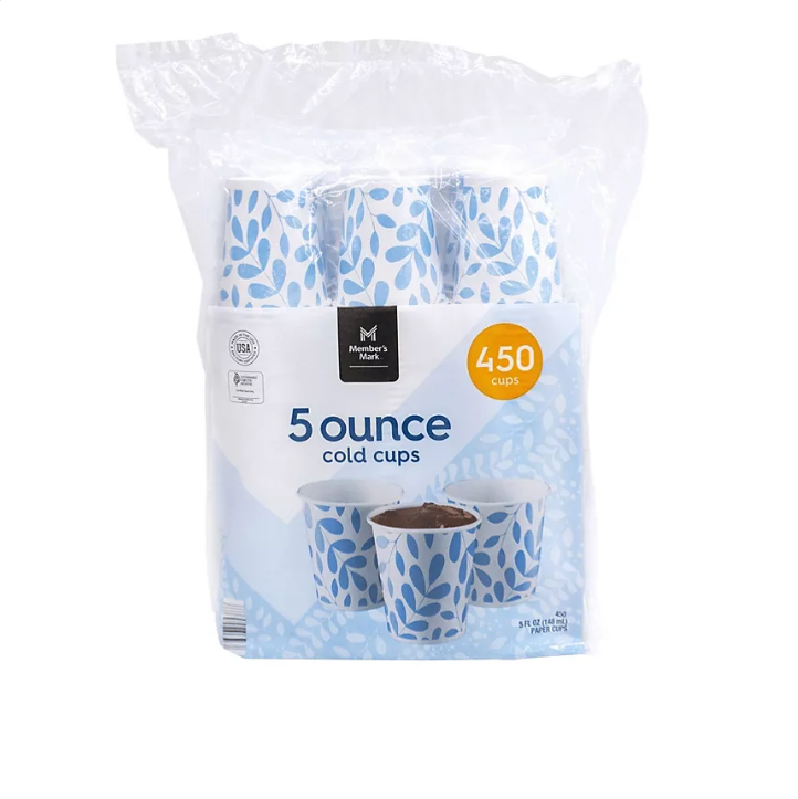 16.1_9195ea04-f123-4df8-8ba1-4d1dbb8cacf7.png Member's Mark Printed Paper Bath Cold Cup (5 oz., 450 ct.) - Image 1
