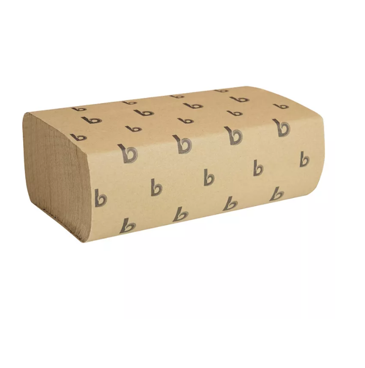 23.1_430db17c-0ee8-4760-93af-f5d8320d9159.png Boardwalk Multifold Paper Towels, Natural, 9" x 9 9/20" (250/pk., 16 pk.) - Image 1