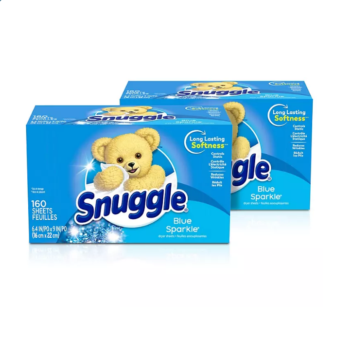 24.1_ae7aacf8-de3b-4e93-97e6-dea49aa727de.png Snuggle Fabric Softener Dryer Sheets, Blue Sparkle (320 ct.) - Image 1
