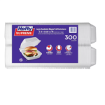 Hefty Supreme Large Sandwich Foam Hinged Lid Containers, 6" (300 ct.)