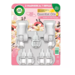 Air Wick Scented Oil Air Freshener Kit, Vanilla & Pink Papaya (2 Warmers +7 Refills)