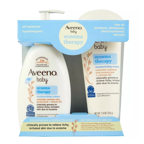 Aveeno Baby Eczema Therapy Moisturizing Cream (7.3 oz. and 12 fl. oz.)