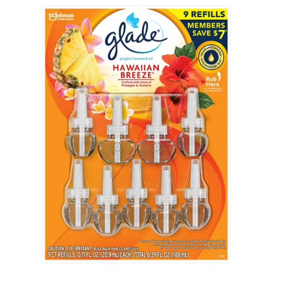 Glade PlugIns Scented Essential Oil Refills (6.39 fl. oz., 9 ct.)