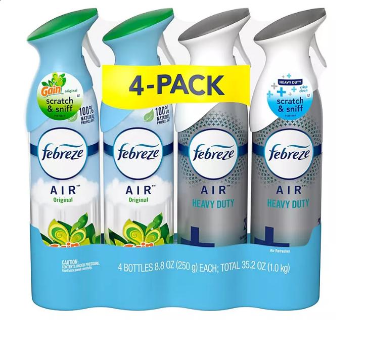 37.1_43df75bd-0cb7-4602-a811-172d59c256e2.png Febreze Air Effects Air Freshener Spray, 4 pk. - Image 1