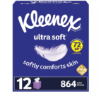 Kleenex Ultra Soft 3-Ply Facial Tissues, Cube Boxes (72 tissues/box, 12 boxes)