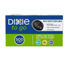 Dixie Sip-Through Dome Hot Drink Lids, Fits 12-20 oz. Cups, Black (500 ct.)