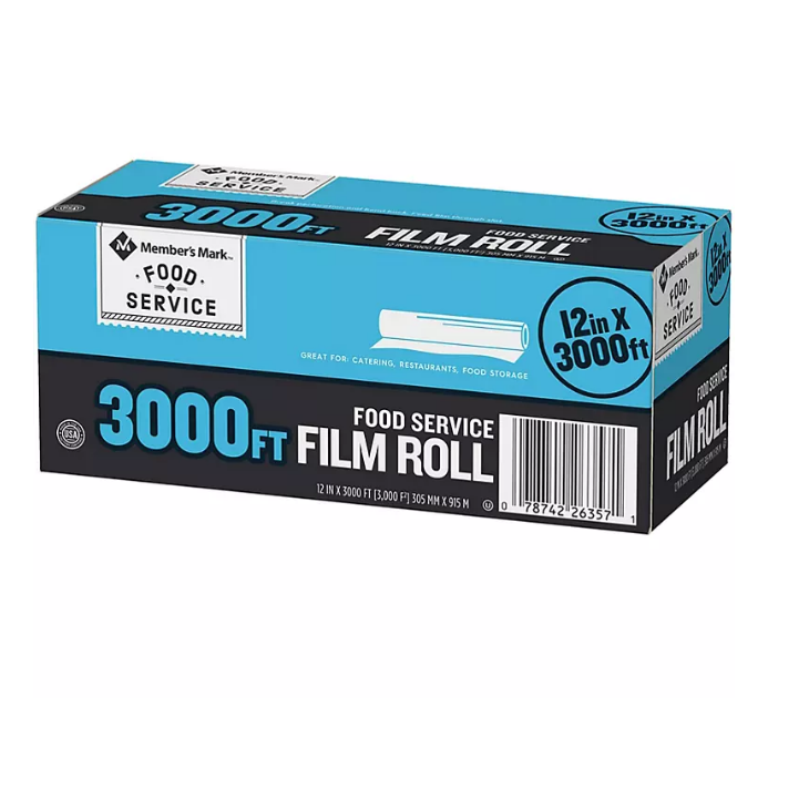 45.1_ea9ab505-b769-43ab-866a-7301e7a31d6d.png Member's Mark Foodservice Film (12" x 3,000') - Image 1