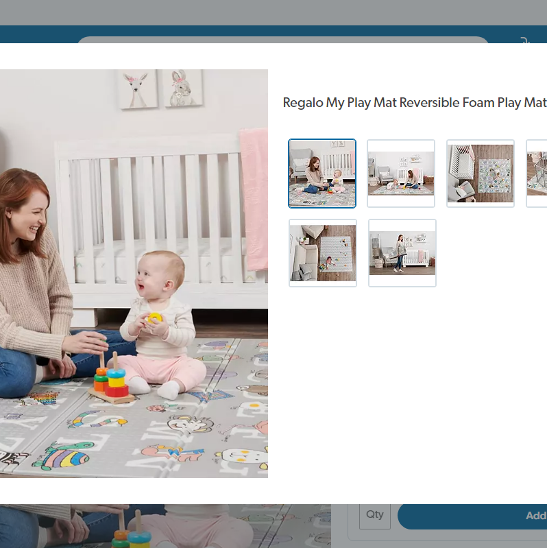 47.1_c41e6040-c8f0-47ff-874e-5325481abaee.png Regalo My Play Mat Reversible Foam Play Mat - Image 1