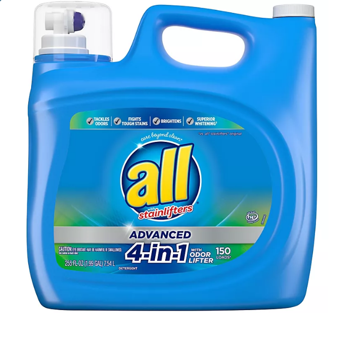 5.1_2370f1ba-54dc-4b59-8117-7126e101e8b0.png all Advanced 4-in-1 (150 loads., 255 fl. oz.) - Image 1