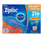 Ziploc Easy-Open Tabs Freezer Quart Bags (216 ct.)